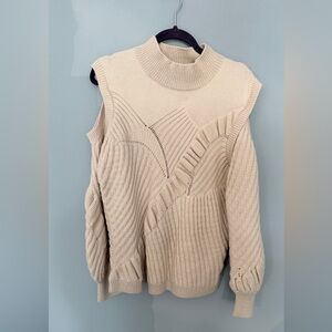 Alexis Beige Cowl Neck Sweater